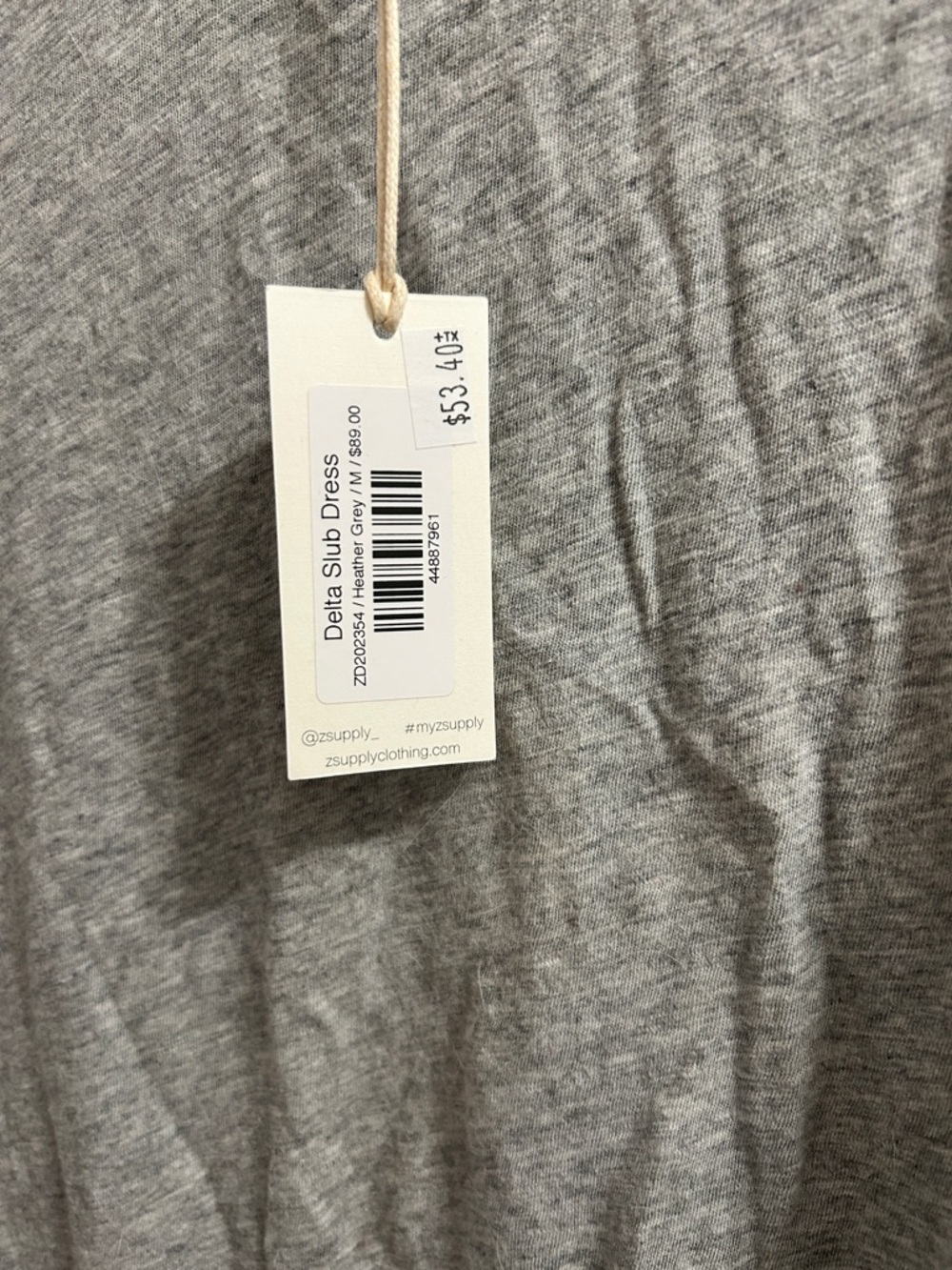 Z Supply Heather Gray Slub Knit Dress - Picture 1 of 2
